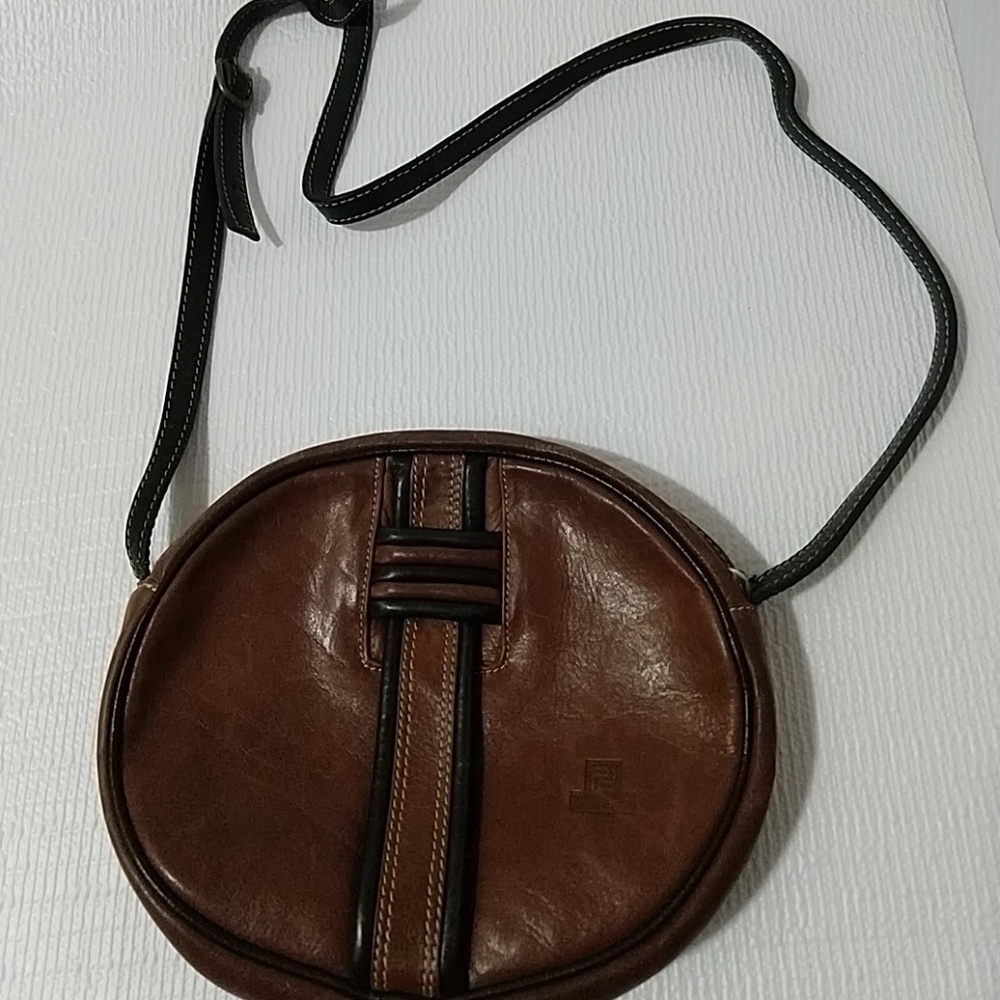Peruzzi Italian calfskin leather crossbody bag